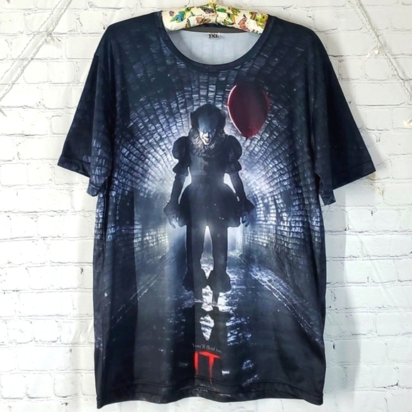 Stephen Kings IT Pennywise the Clown Double Side Print Unbranded Mens Size 2XL - Picture 4 of 13